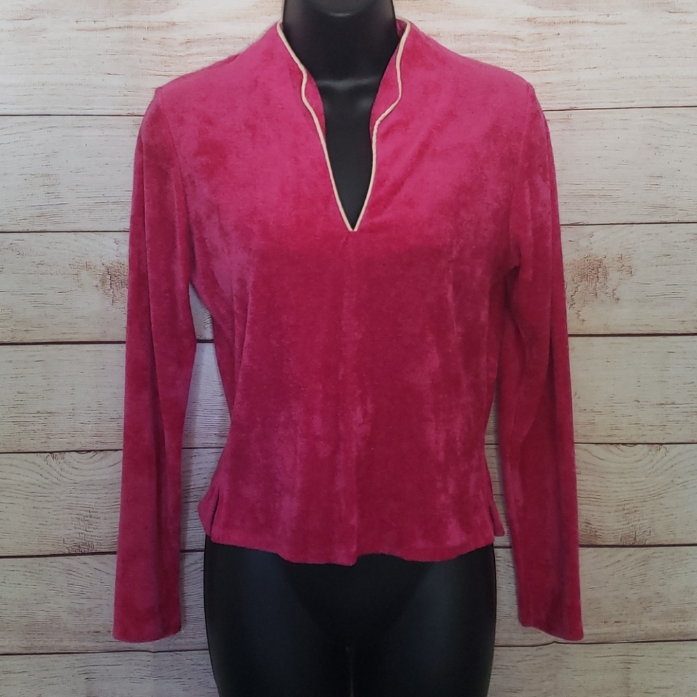 Vintage 70s terry cloth womens top